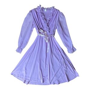 Lavender RuffleChantilly Polyester vintage dress